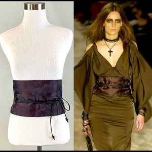 Tom Ford for Gucci Obi Belt Wrap Plum Floral NWOT